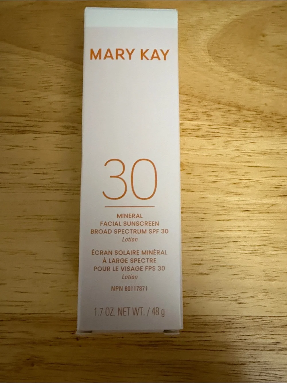 Mary Kay SPF 30 Mineral Facial Sunscreen - White and Orange Packaging